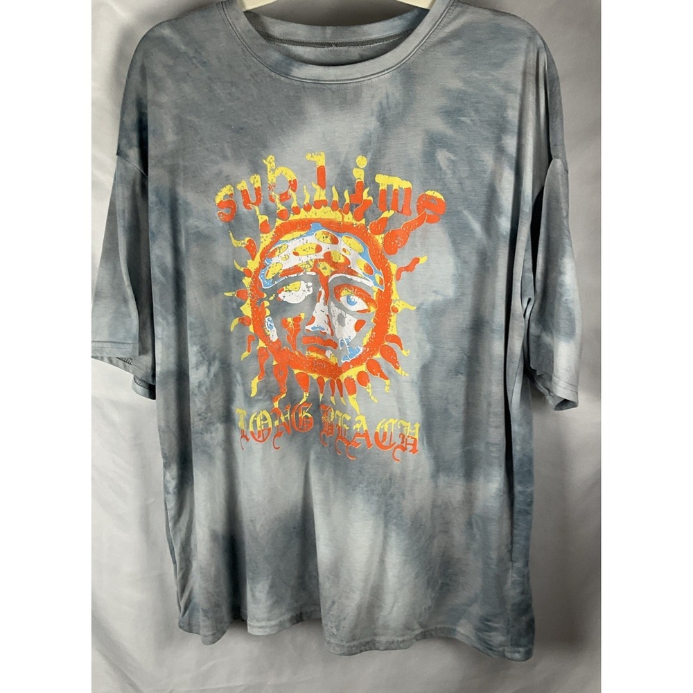 Sublime Unisex Size M T-Shirt Tie Dye Blue/White Short Sleeve No Tag Oversized